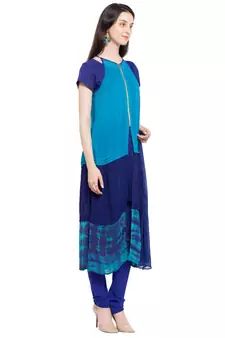 Blue Plain Georgette Salwar