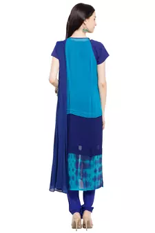 Blue Plain Georgette Salwar