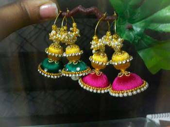 Pink earrings 1