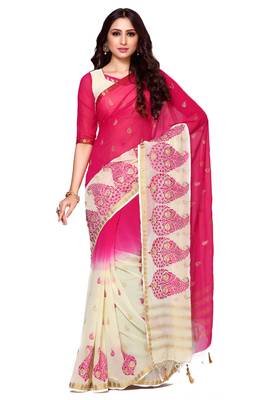 Multicolor Embroidered Saree With Blouse 1