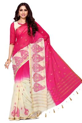 Multicolor Embroidered Saree With Blouse 2