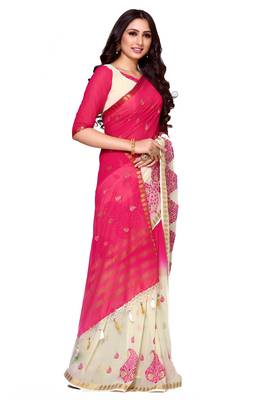 Multicolor Embroidered Saree With Blouse 3