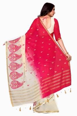 Multicolor Embroidered Saree With Blouse 4