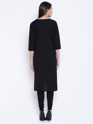 Jashn white and black cotton kurti 4