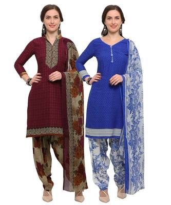 Wine digital print crepe salwar 1