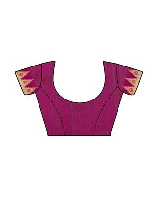 Mimosa Purple Woven Tussar Silk Saree With Blouse 5