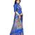 Mimosa blue woven tussar silk saree with blouse