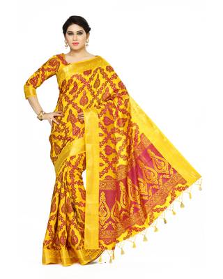 Mimosa Multi Woven Art Silk Saree With Blouse 2