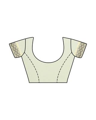 Mimosa Beige Woven Saree With Blouse 5