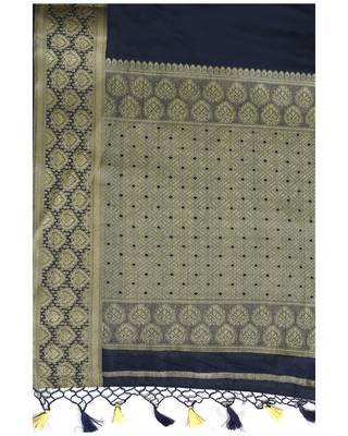 Mimosa Beige Woven Saree With Blouse 6