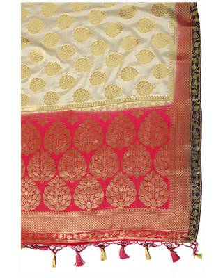 Mimosa Beige Woven Saree With Blouse 5