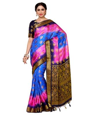Mimosa Multi Woven Art Silk Saree With Blouse 1
