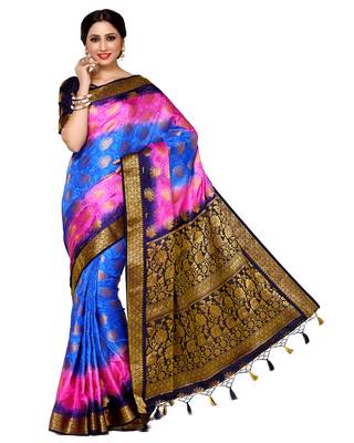 Mimosa Multi Woven Art Silk Saree With Blouse 2