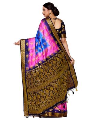 Mimosa Multi Woven Art Silk Saree With Blouse 4