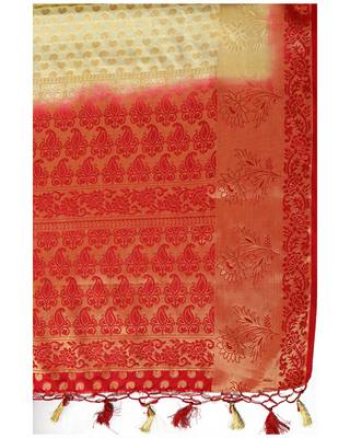 Mimosa Beige Woven Art Silk Saree With Blouse 6