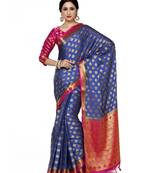 Mimosa Violet Woven Saree With Blouse