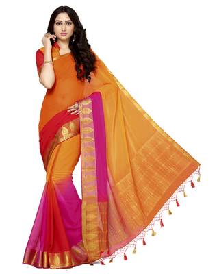 Mimosa Multi Woven Chiffon Saree With Blouse 2