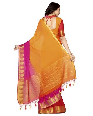 Mimosa Multi Woven Chiffon Saree With Blouse 4