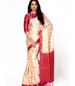 Mimosa Beige Woven Saree With Blouse