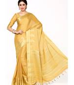 Mimosa Beige Woven Saree With Blouse