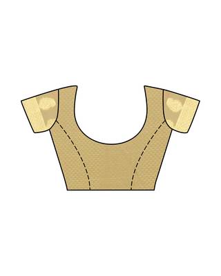 Mimosa Beige Woven Saree With Blouse 3