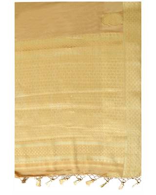 Mimosa Beige Woven Saree With Blouse 4