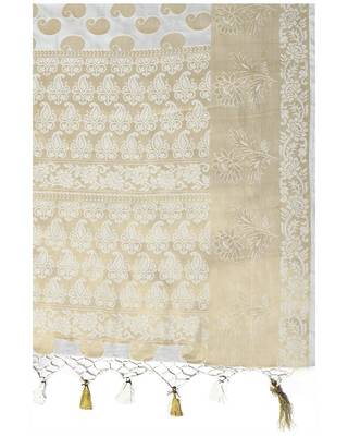 Mimosa Beige Woven Art Silk Saree With Blouse 6