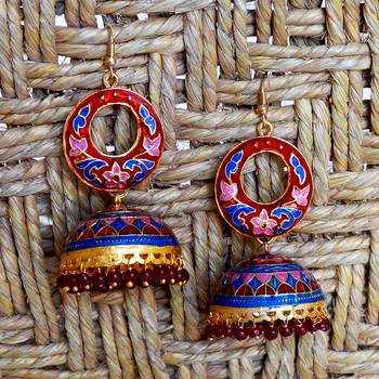 Red Pearl Earrings 1