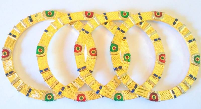 STYLISH GOLDEN MEENA BANGLES