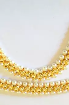 Kundan golden PEARL PAYAL ANKELET