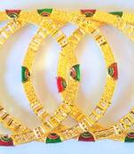 STYLISH GOLDEN MEENA BANGLES