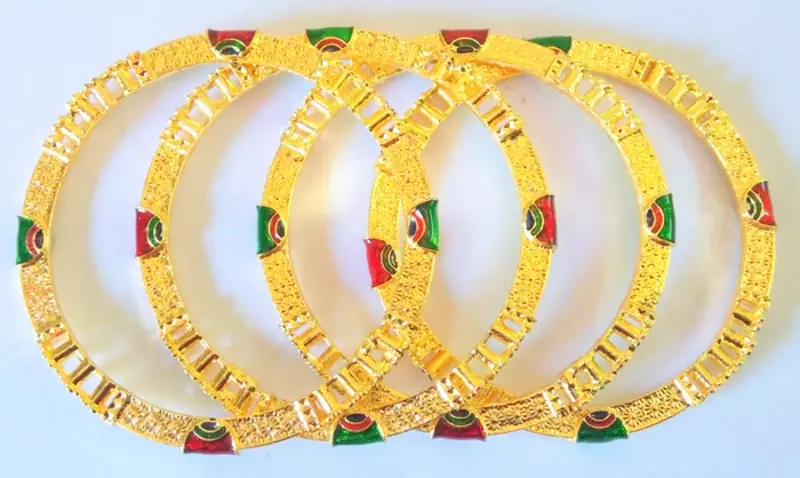 STYLISH GOLDEN MEENA BANGLES