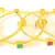 CZ COLORED STONE GOLDEN BANGLES