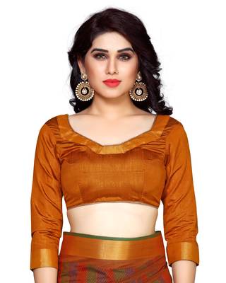 Mimosa Gold Embroidered Art Silk Saree With Blouse 5