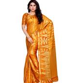 Mimosa Orange Woven Art Silk Saree With Blouse