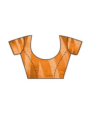 Mimosa Orange Woven Art Silk Saree With Blouse 6