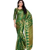 Mimosa Green Woven Art Silk Saree With Blouse