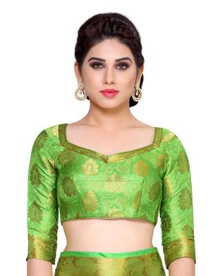 Mimosa Green Woven Art Silk Saree With Blouse 5