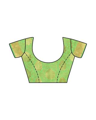 Mimosa Green Woven Art Silk Saree With Blouse 6