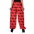 Red Jaipuri Printed Cotton Free Size Pyjama