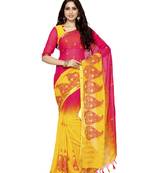 Mimosa Multicolor Embroidered Crepe Saree With Blouse