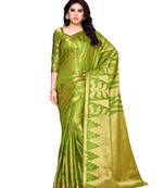 Mimosa Green Woven Art Silk Saree With Blouse