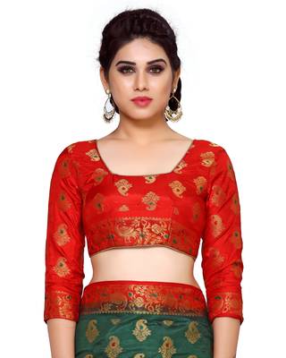 Mimosa Green Woven Art Silk Saree With Blouse 5