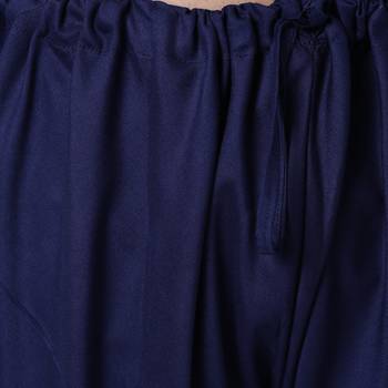 Spirited Cowl Neck Navy Blue Kurta With Navy Blue Churidar 4