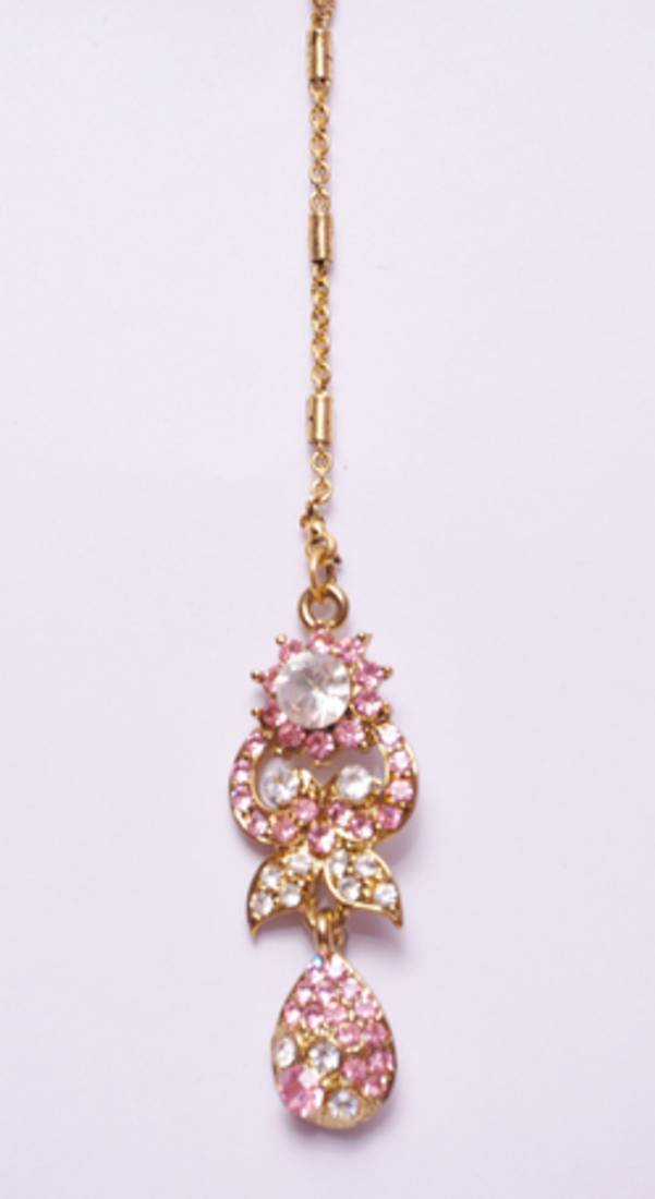 Silver Crystal maang-tikka