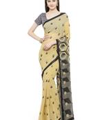 beige printed georgette saree with blouse