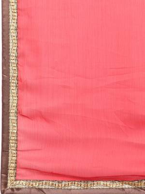 red embroidered georgette saree with blouse 4
