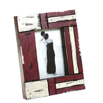 White And Red Matte Contour Wooden Picture Frame For Mother'S Day 2