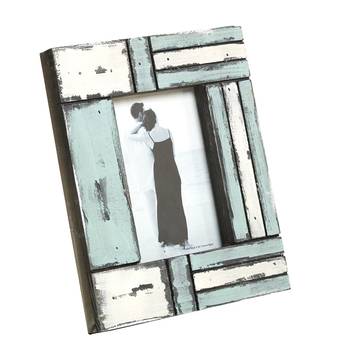 White And Blue Matte Contour Wooden Picture Frame For Mother'S Day 1