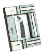 White And Blue Matte Contour Wooden Picture Frame For Mother'S Day